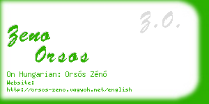 zeno orsos business card